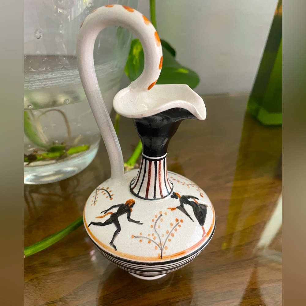Lovely vintage Grecian ceramic pitcher (small)
